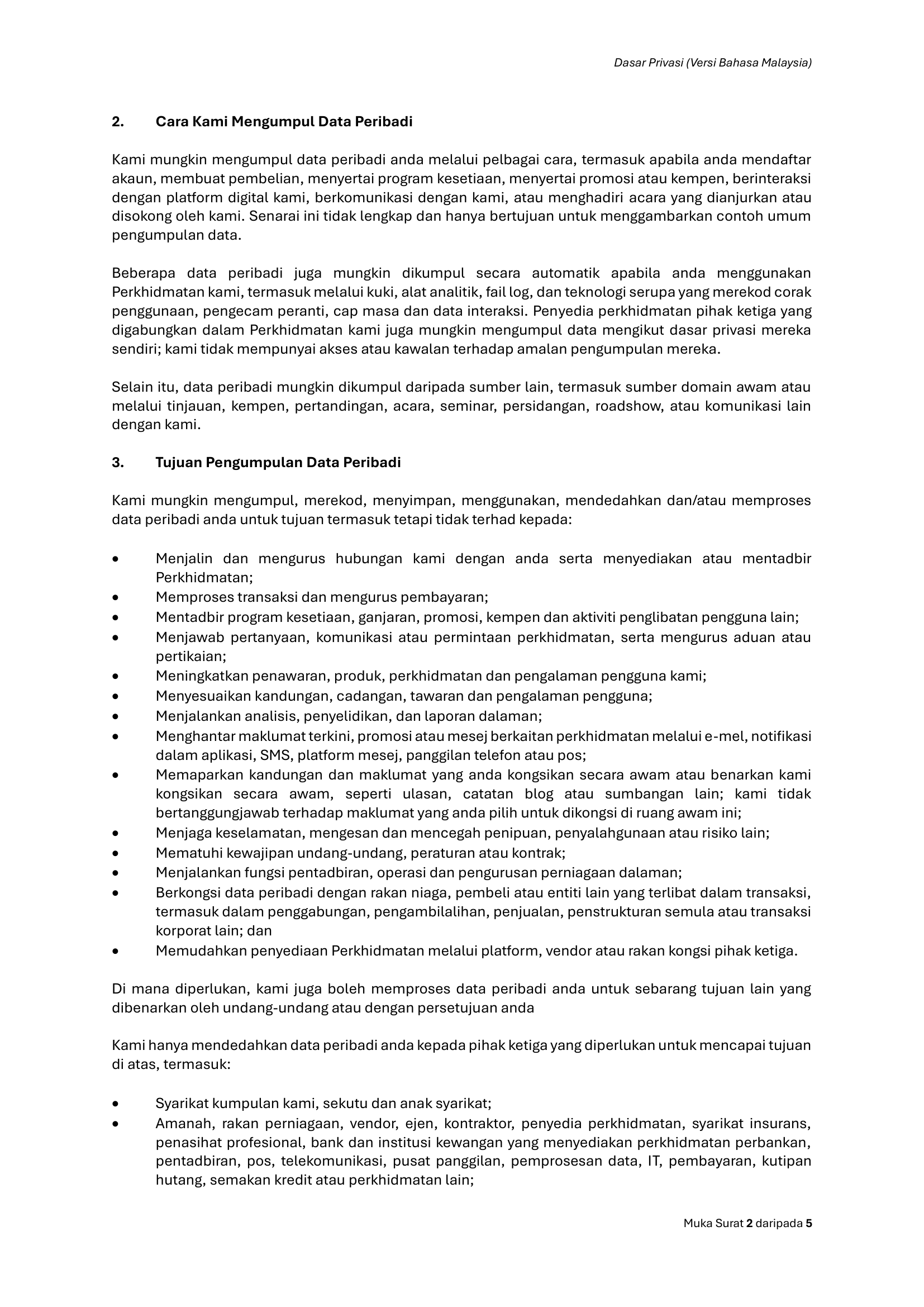 Privacy Policy BM Page 2