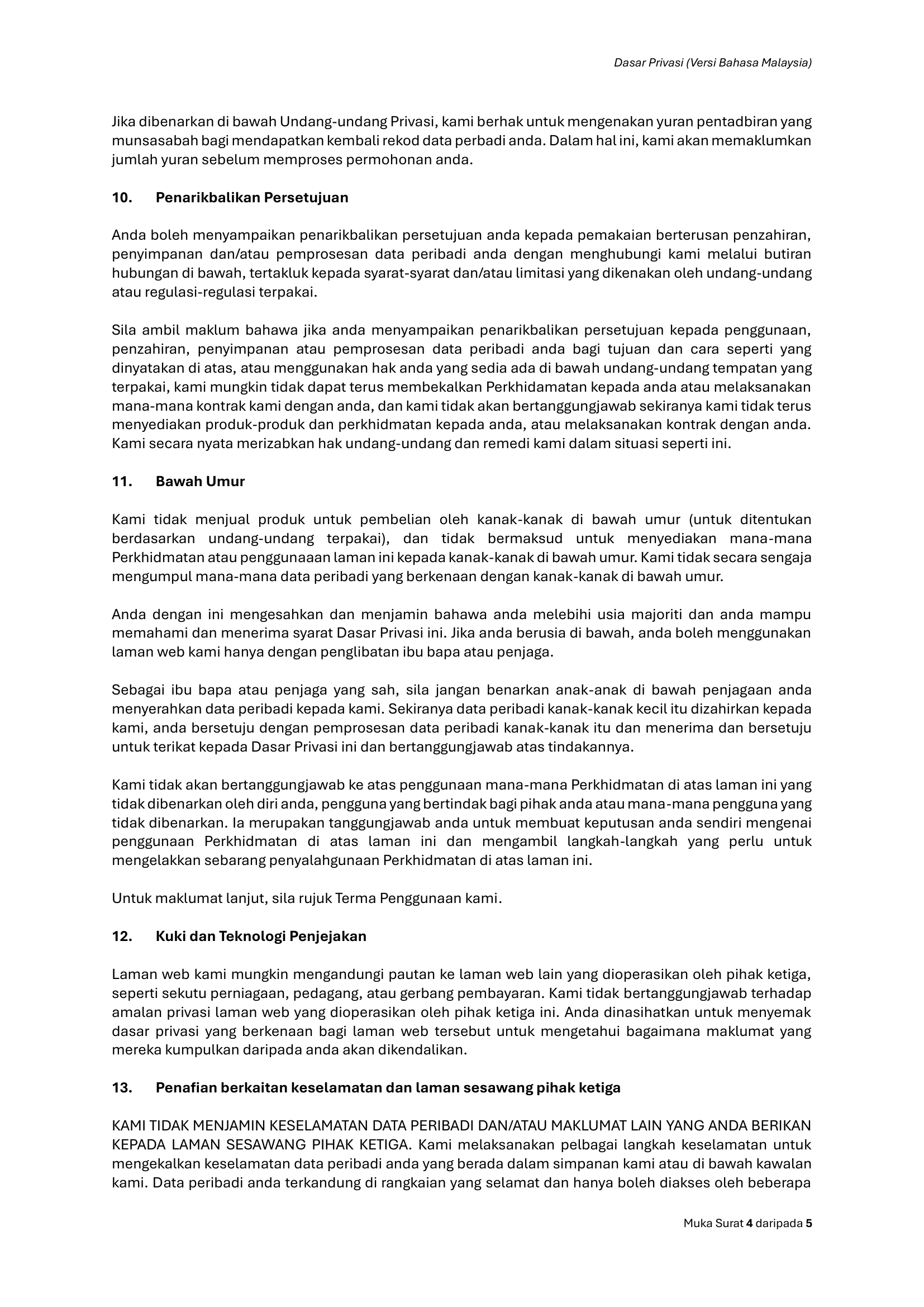 Privacy Policy BM Page 4