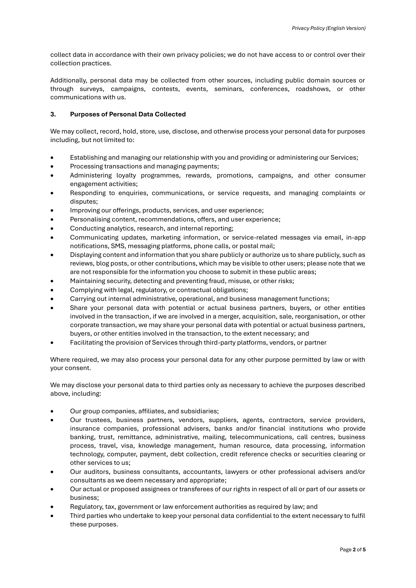 Privacy Policy English Page 2